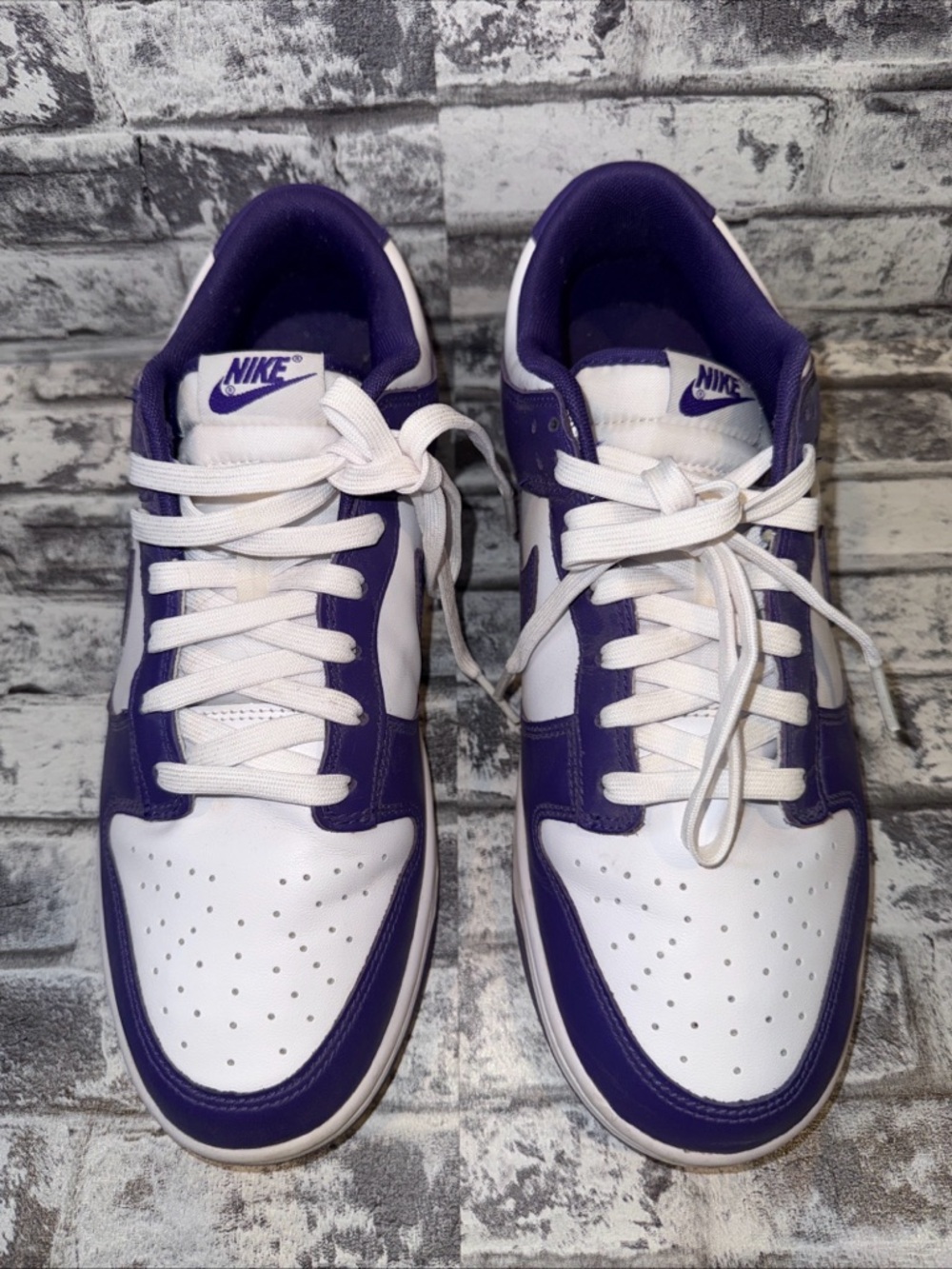Used Nike Dunk Low Retro White Court Purple Men's Sneaker DD1391-104 Low Sz 11M - Picture 2 of 12